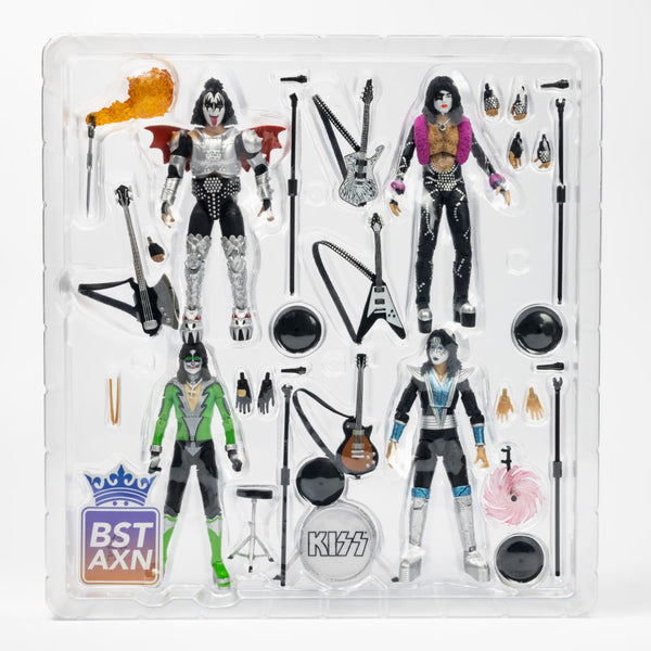 Set De 4 Figuras Articuladas Kiss - Signature Collector 4 Pack De Bst Axn