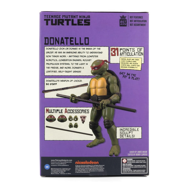 Figura Articulada Donatello Con Comic  Tmnt De Bst Axn