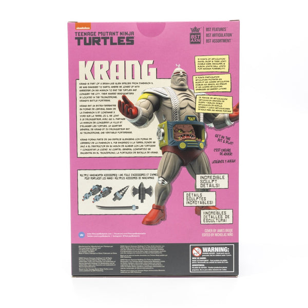 Figura Articulada Krang Xl Con Robot Android y Comic Tmnt Bst Axn