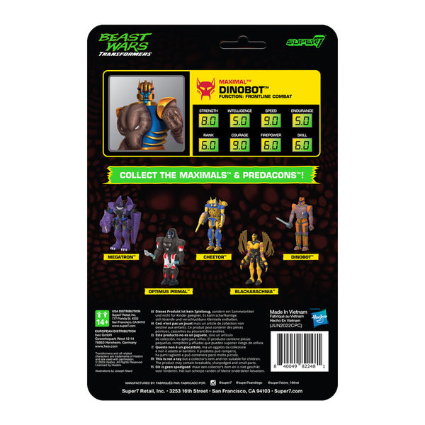 Figura Coleccionable Transformers Beast Wars Dinobot Super 7