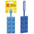 Etiqueta De Viaje En Forma De Lego Brick (Azul)