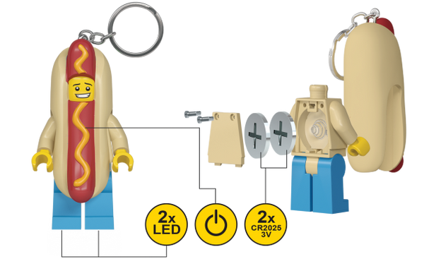 Llavero Con Luz De Hot Dog Guy Lego®